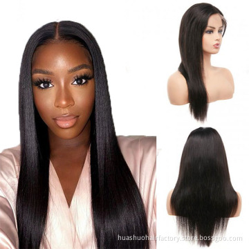 Brazilian Human Hair Lace Front Wig,Straight Virgin Hair Lace Wig For Black Women,Pre Pluck Lace Wig With Baby Hair